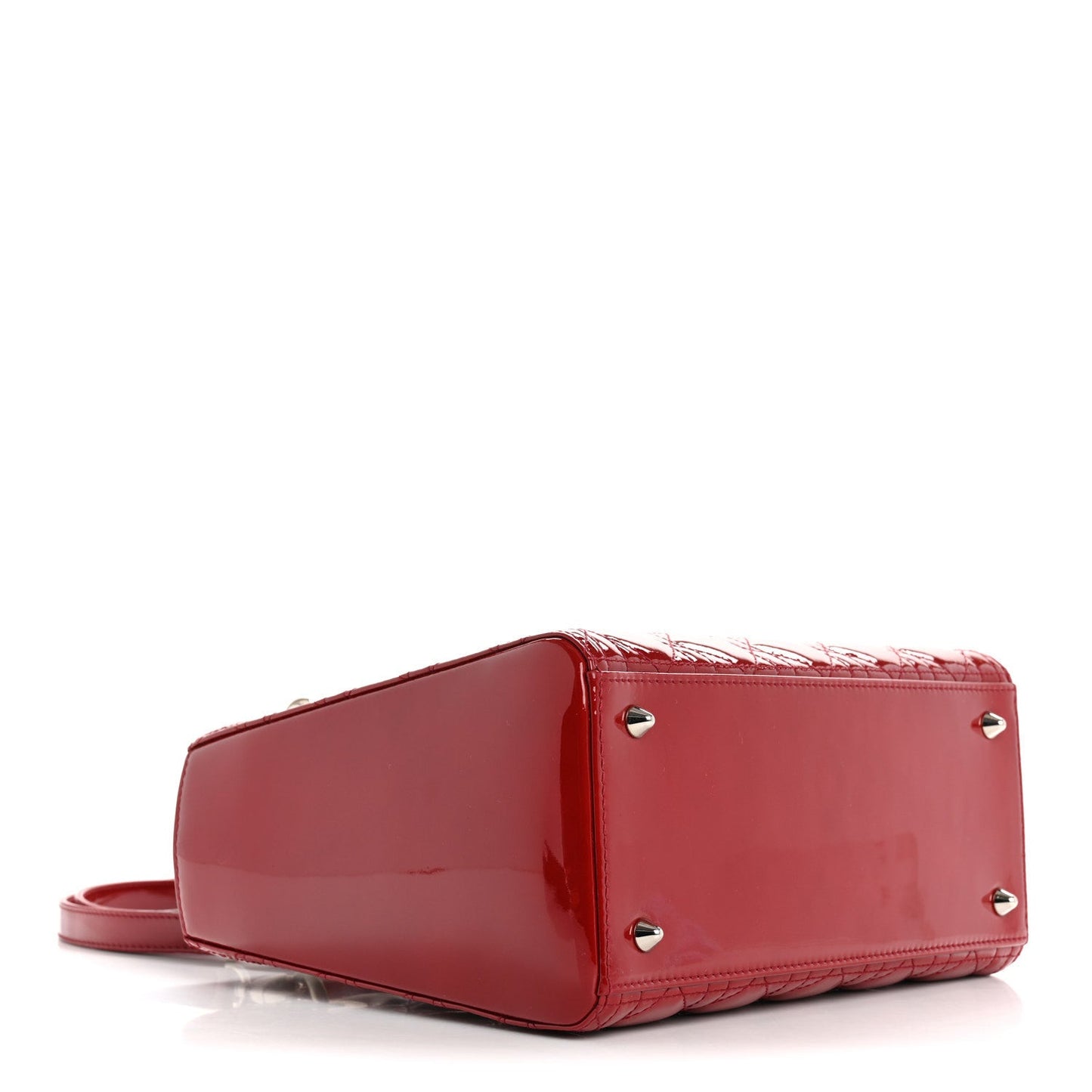 Christian Dior Patent Cannage Medium Lady Dior Red