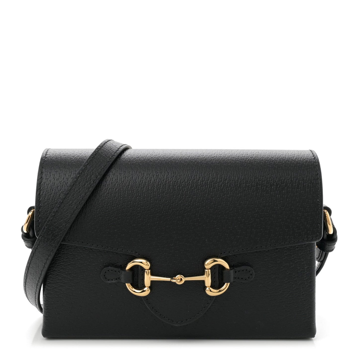 Gucci Calfskin Horsebit 1955 Shoulder Bag Black