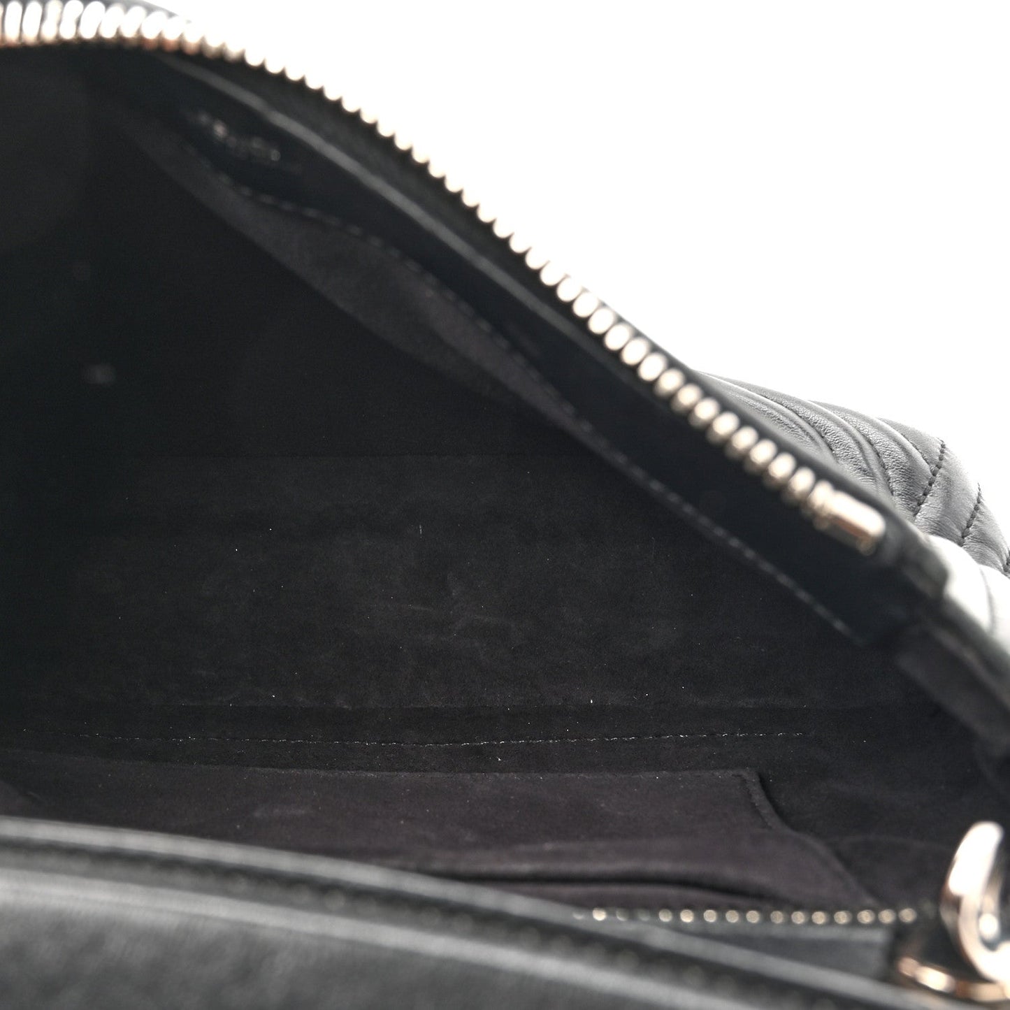 Fendi Shiny Nappa Trapuntata Chain Small DotCom Click Chain Satchel Black
