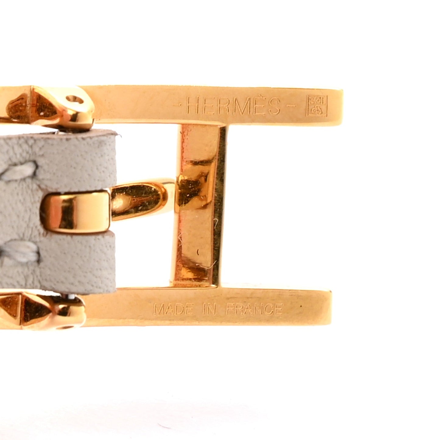 Hermes Swift Behapi Double Tour Bracelet T2 Rose Sakura Gris Perle