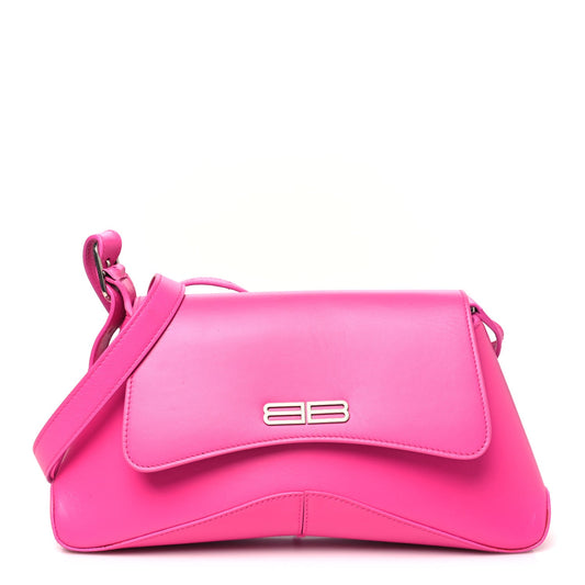 Balenciaga Box Calfskin Medium XX Flap Bag Lipstick Pink
