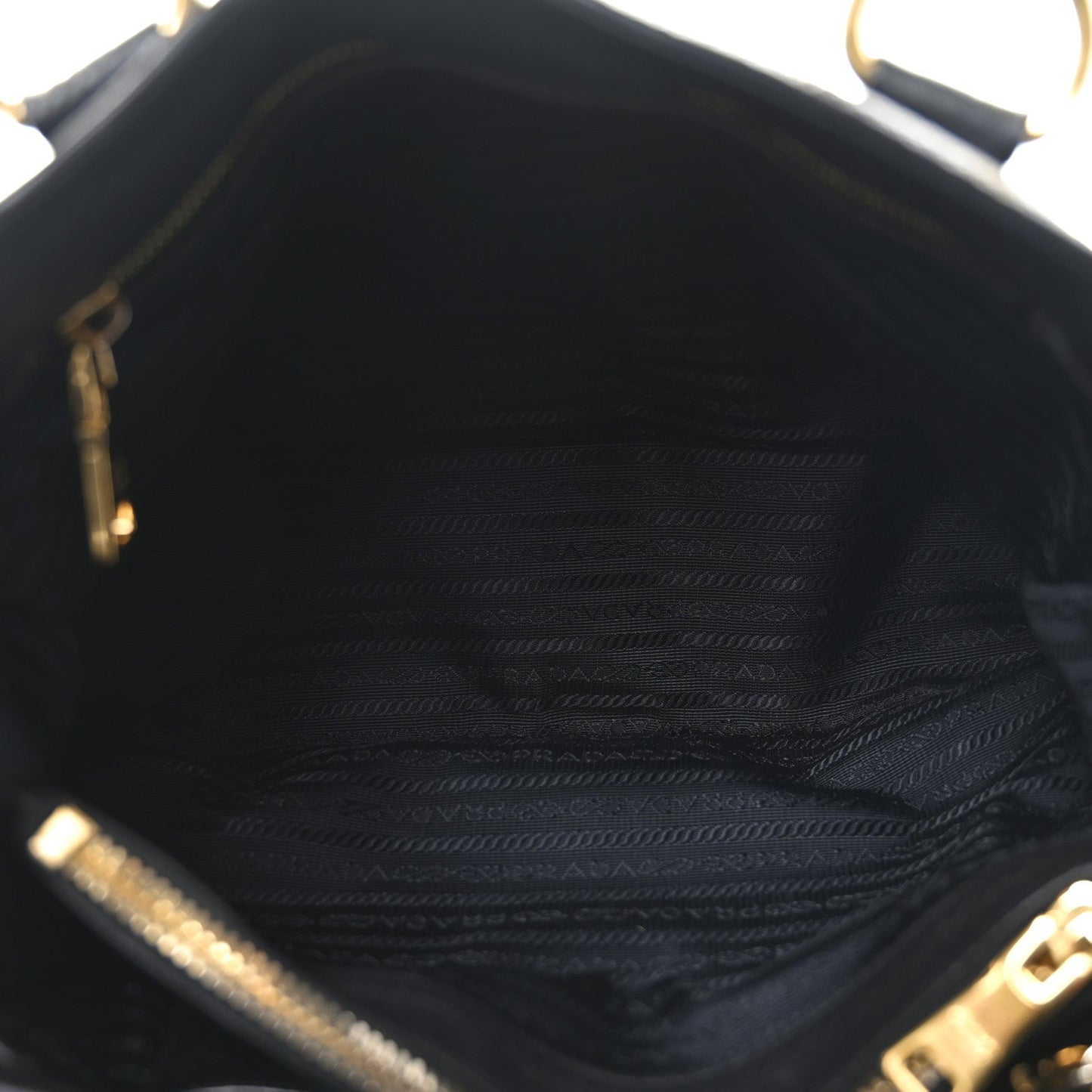 Prada Vitello Daino Tote Black