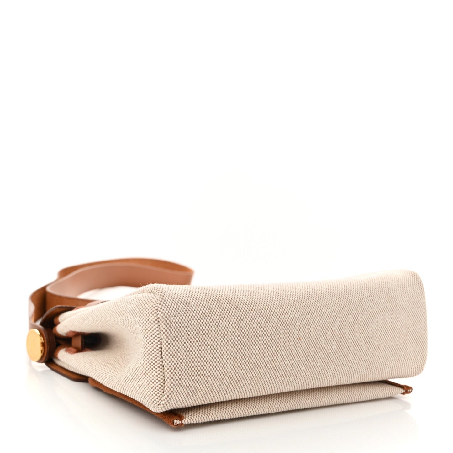 Hermes Military Toile Vache Hunter Herbag Zip Retourne 20 Ecru Beige Fauve