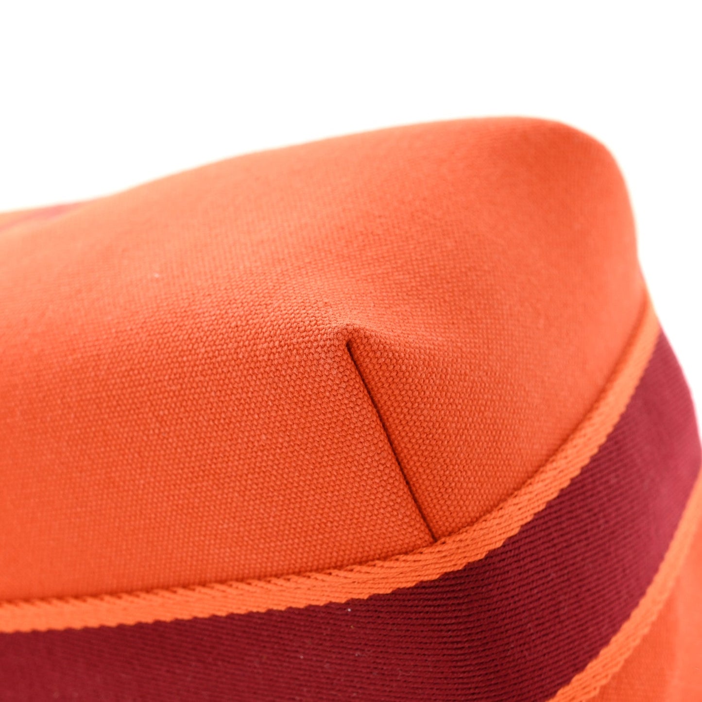 Hermes Canvas Small Bride-A-Brac Pouch Orange Burgundy