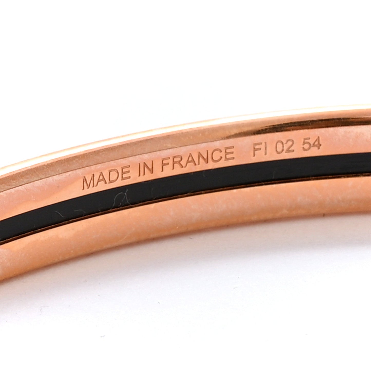 Hermes Enamel Extra Narrow Uni Bracelet 65 Rose Candeur