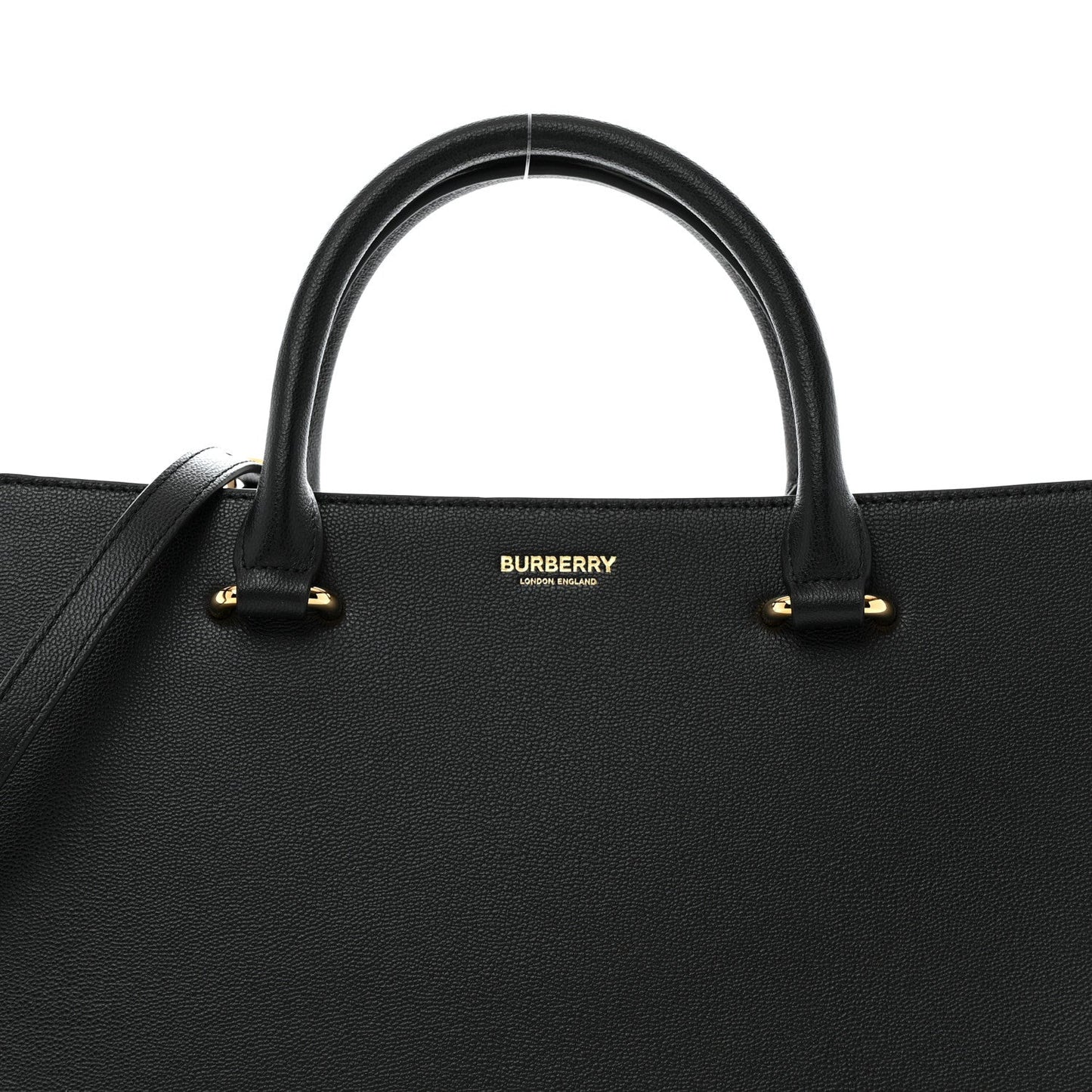Burberry Calfskin Mega Check Small Banwell Tote Black