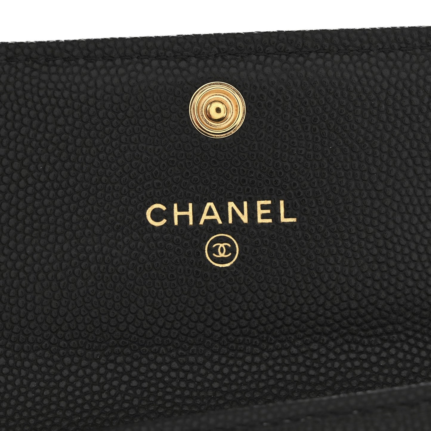 Chanel Caviar Quilted Boy Flap Card Holder Black