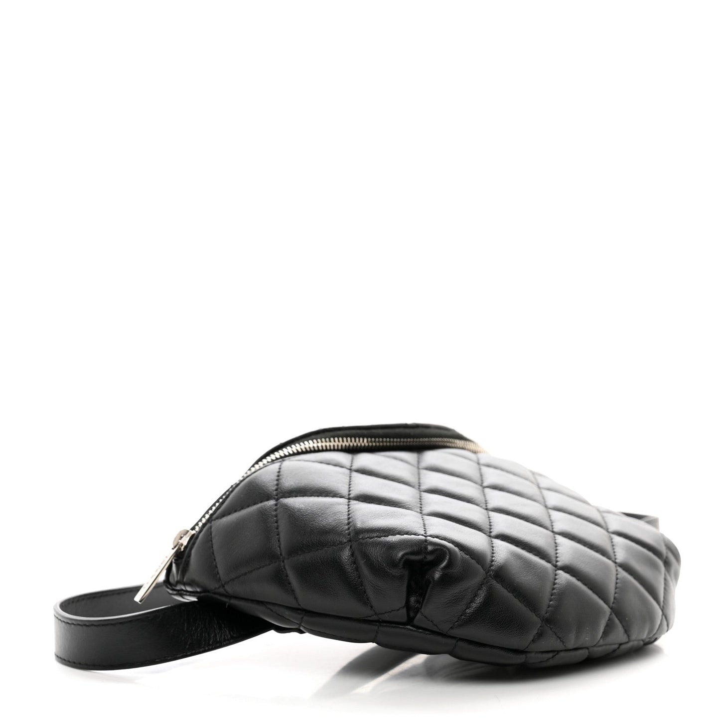 Chanel Calfskin Quilted Waist Belt Bag Black