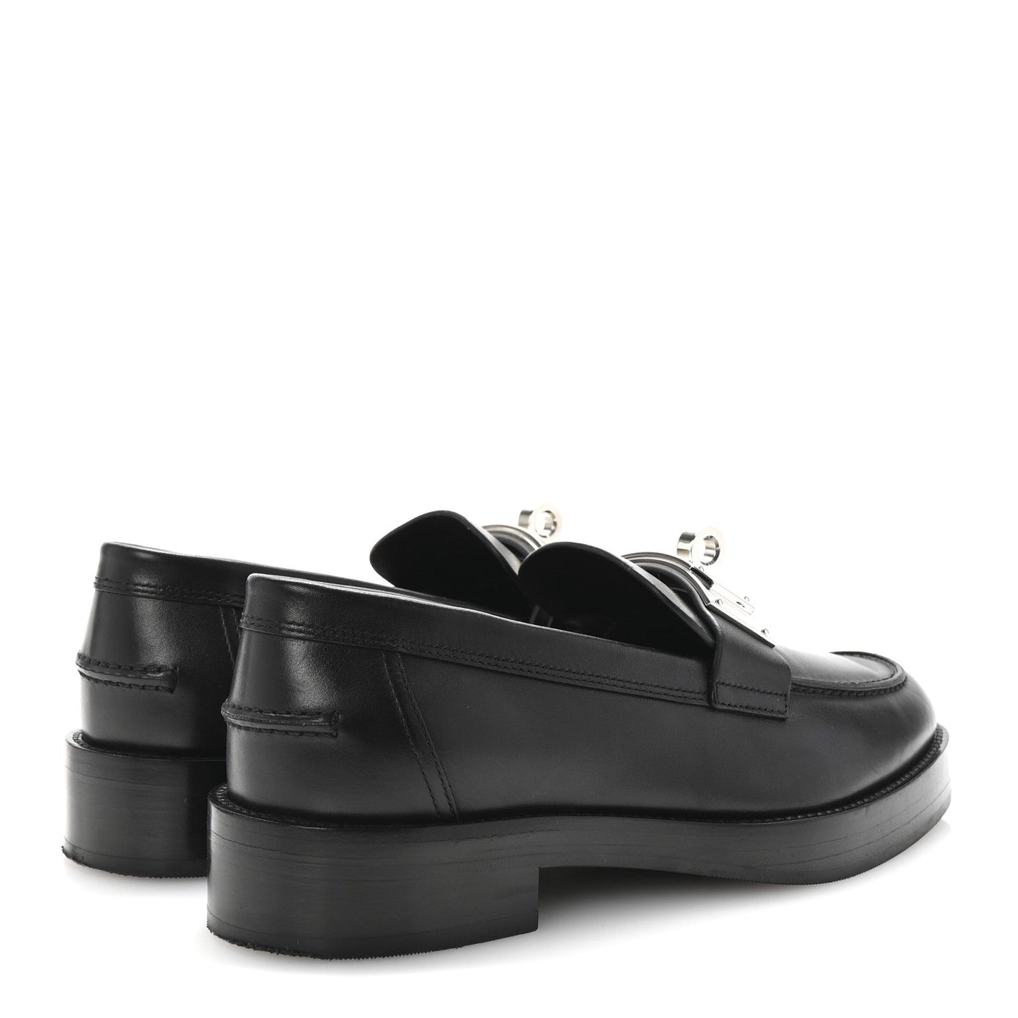 Hermes Calfskin Womens Hot Loafer 38 Black