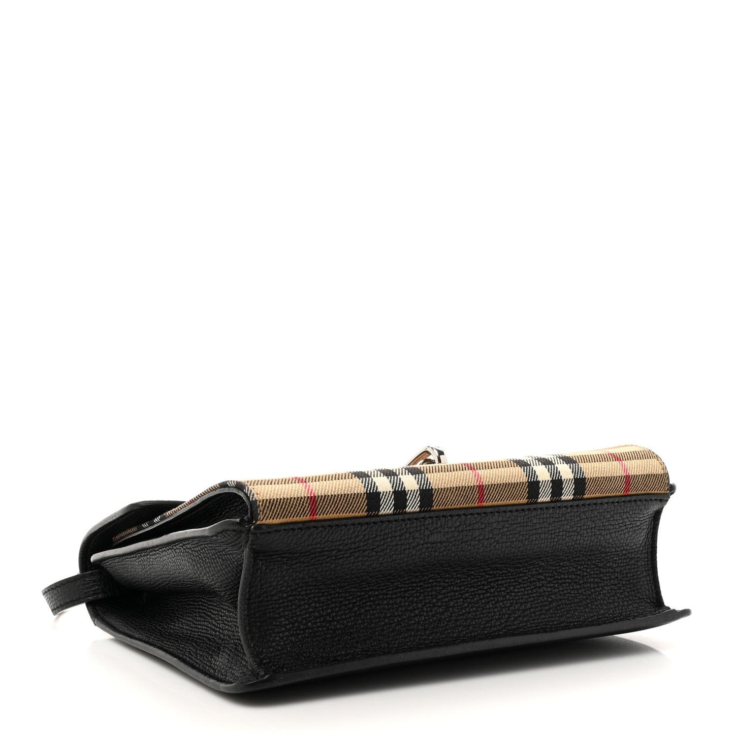 Burberry Derby Calfskin Vintage Check Small Macken Crossbody Bag Black