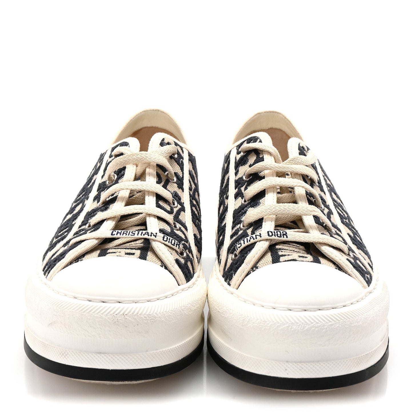 Christian Dior Canvas Oblique Walk'N'Dior Low Top Sneakers 41 Deep Blue