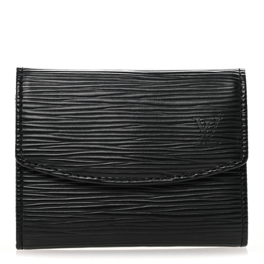 Louis Vuitton Epi Porte-Monnaie Simple Coin Purse Black