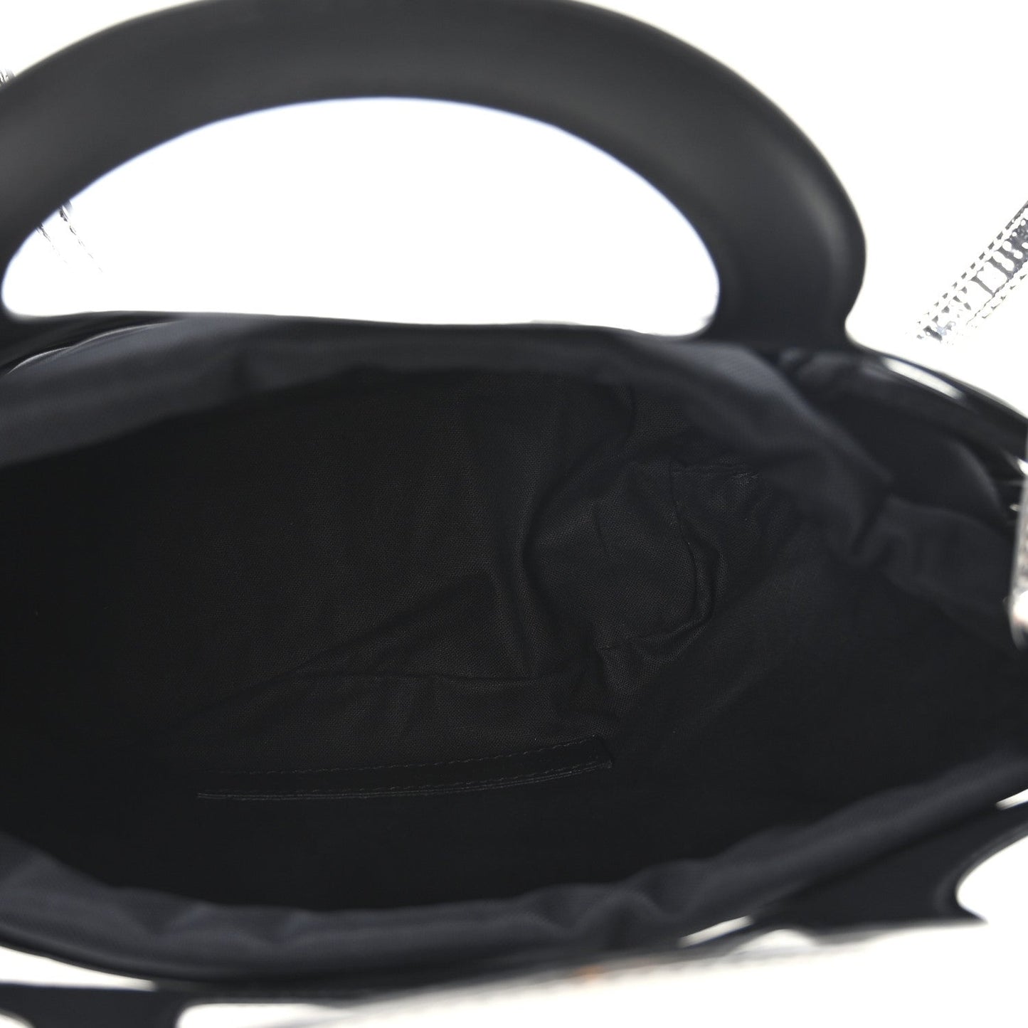 Balenciaga Patent Metallic Calfskin Small Neo Basket Tote Silver