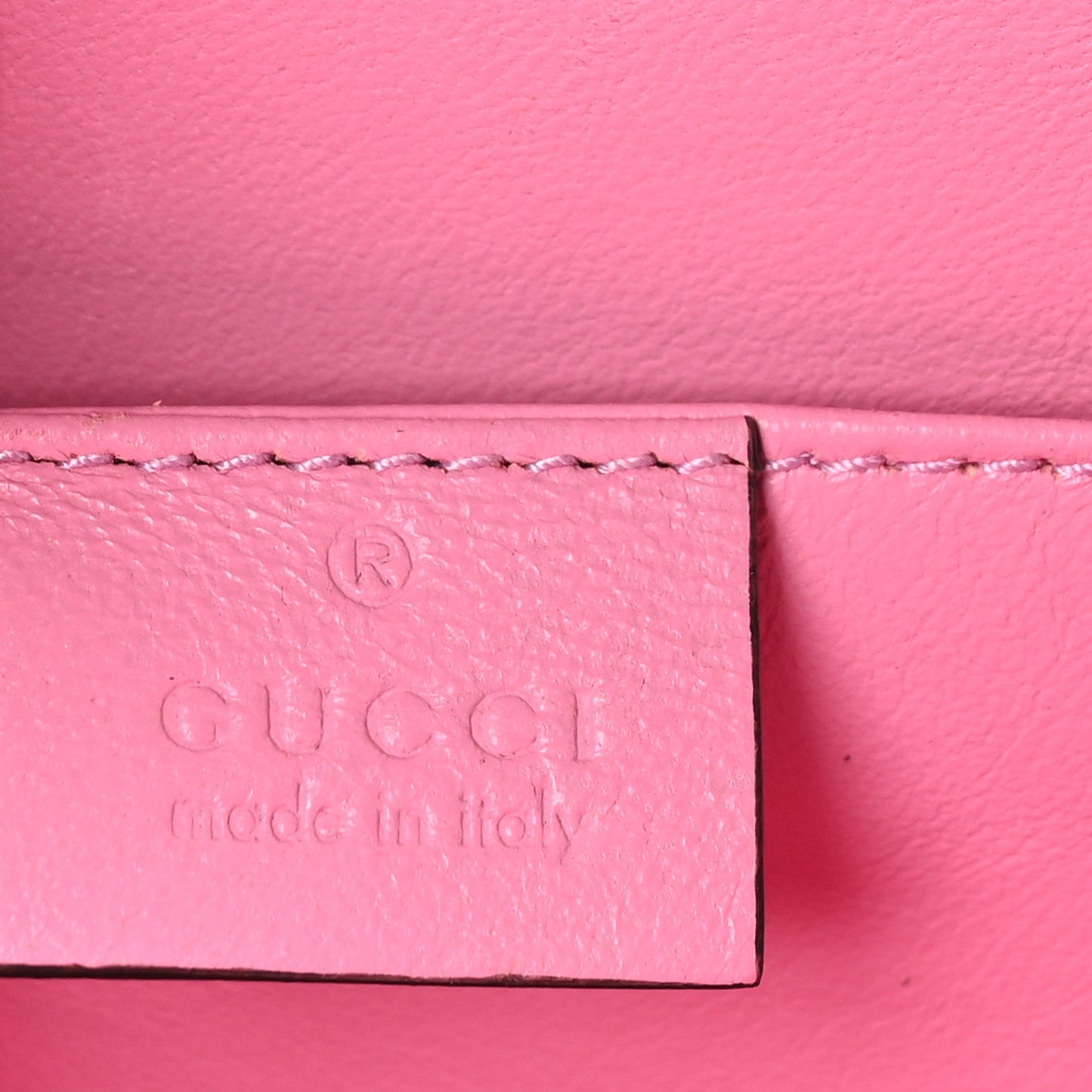 Gucci Plexiglass Mini Sylvie 1969 Top Handle Bag Pink