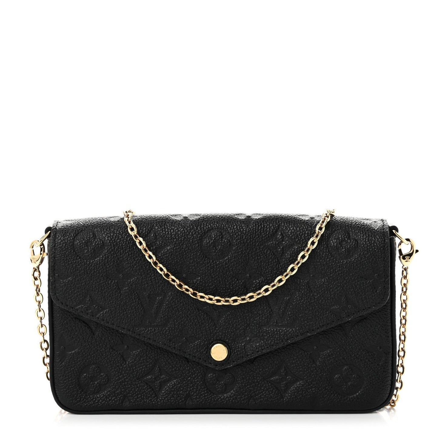 Louis Vuitton Empreinte Pochette Felicie Chain Wallet Black