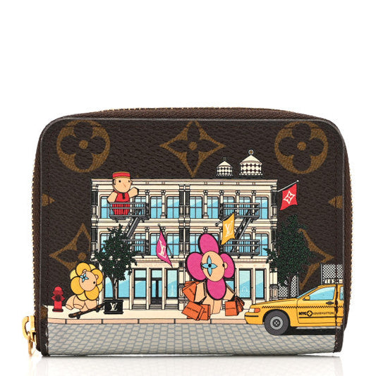 Louis Vuitton Monogram 2022 Christmas Animation New York Soho Zippy Coin Purse Yellow