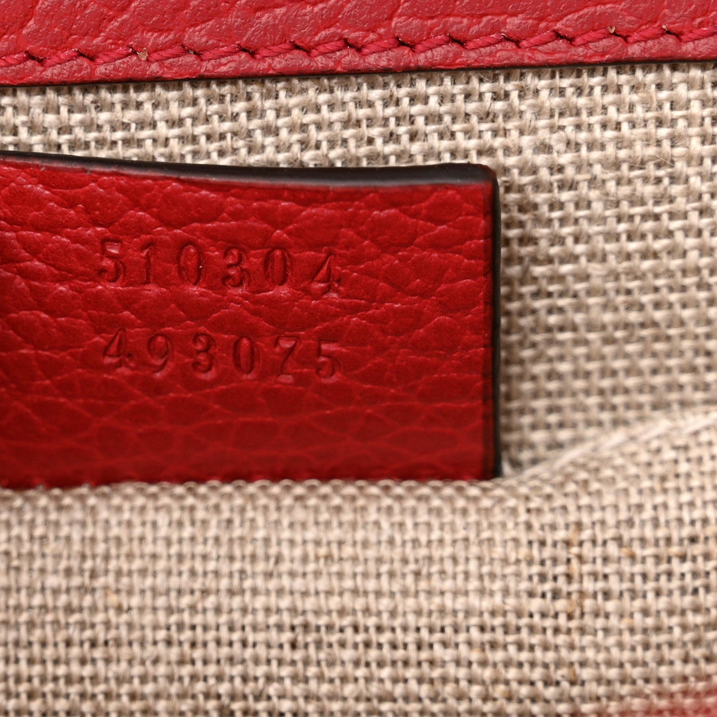 Gucci Dollar Calfskin Small Interlocking G Shoulder Bag Red