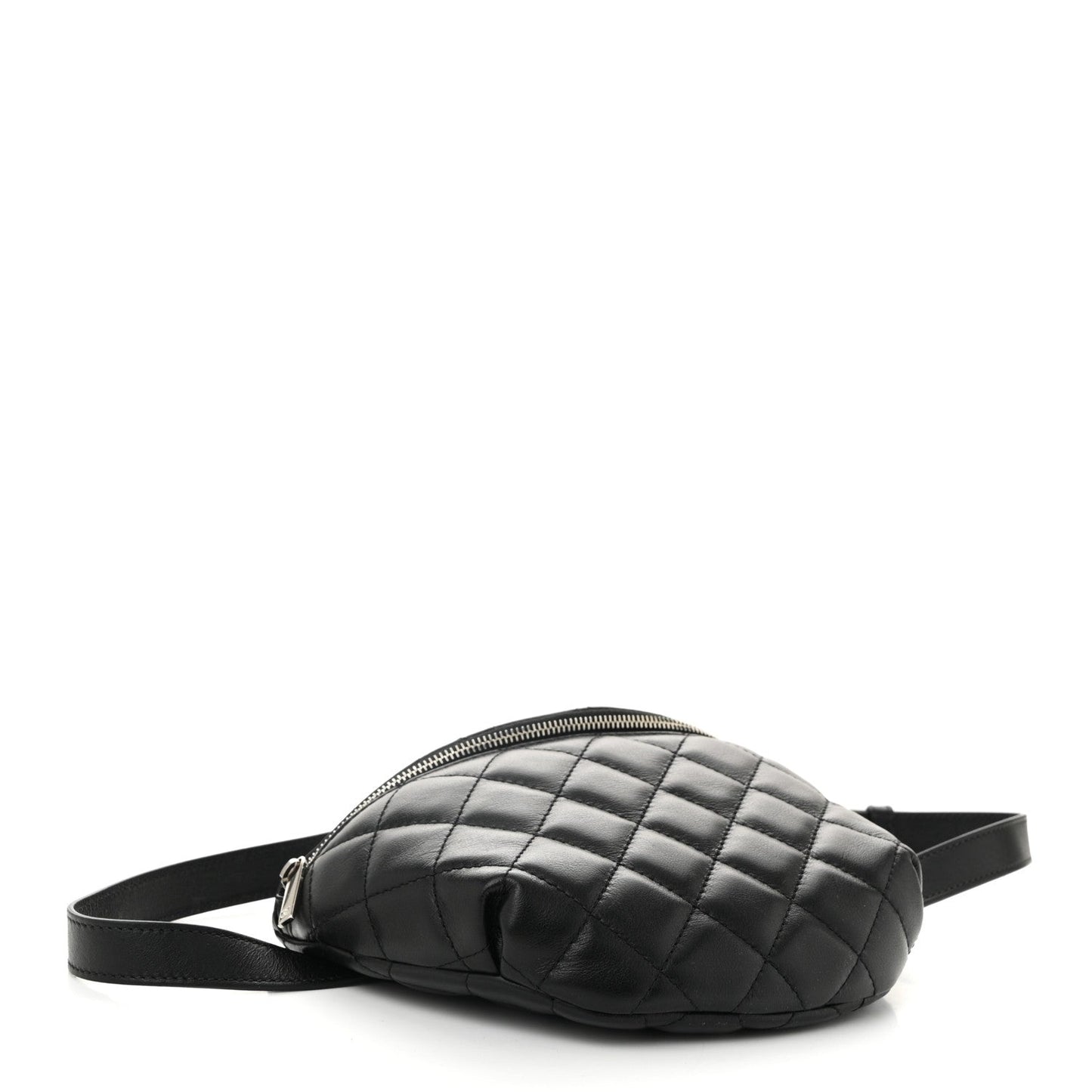 Chanel Calfskin Quilted Waist Belt Bag Black