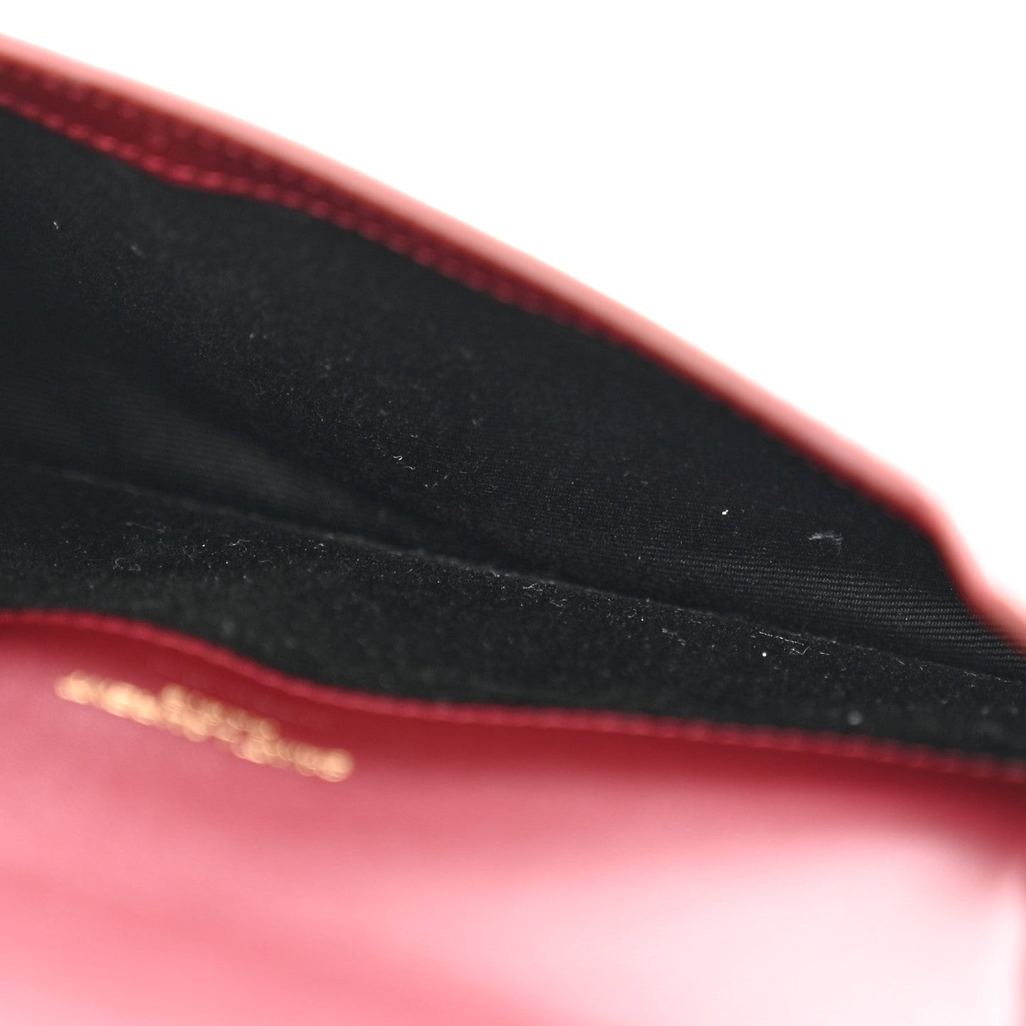 Saint Laurent Patent Monogram Phone Holder Crossbody Chataigne