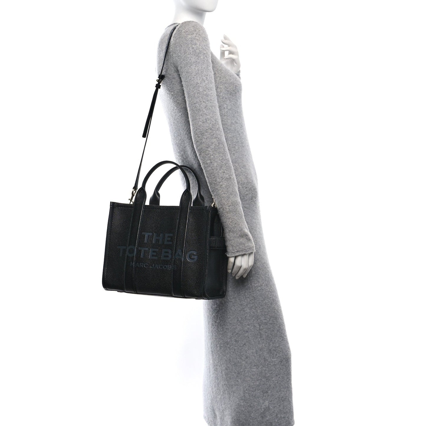 Marc Jacobs Grained Calfskin Medium The Tote Bag Black