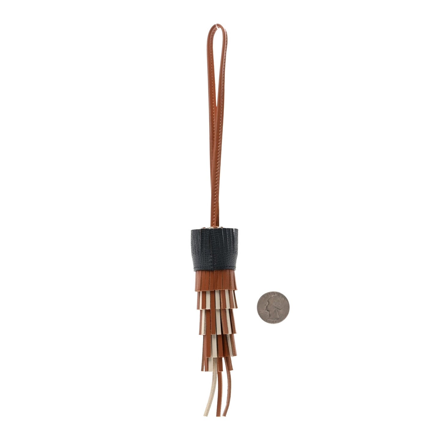 Hermes Milo Lambskin Epsom Chouette Bag Charm Gold Craie Misty White