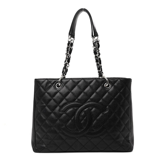 Chanel Caviar Quilted Grand Shopping Tote GST Black