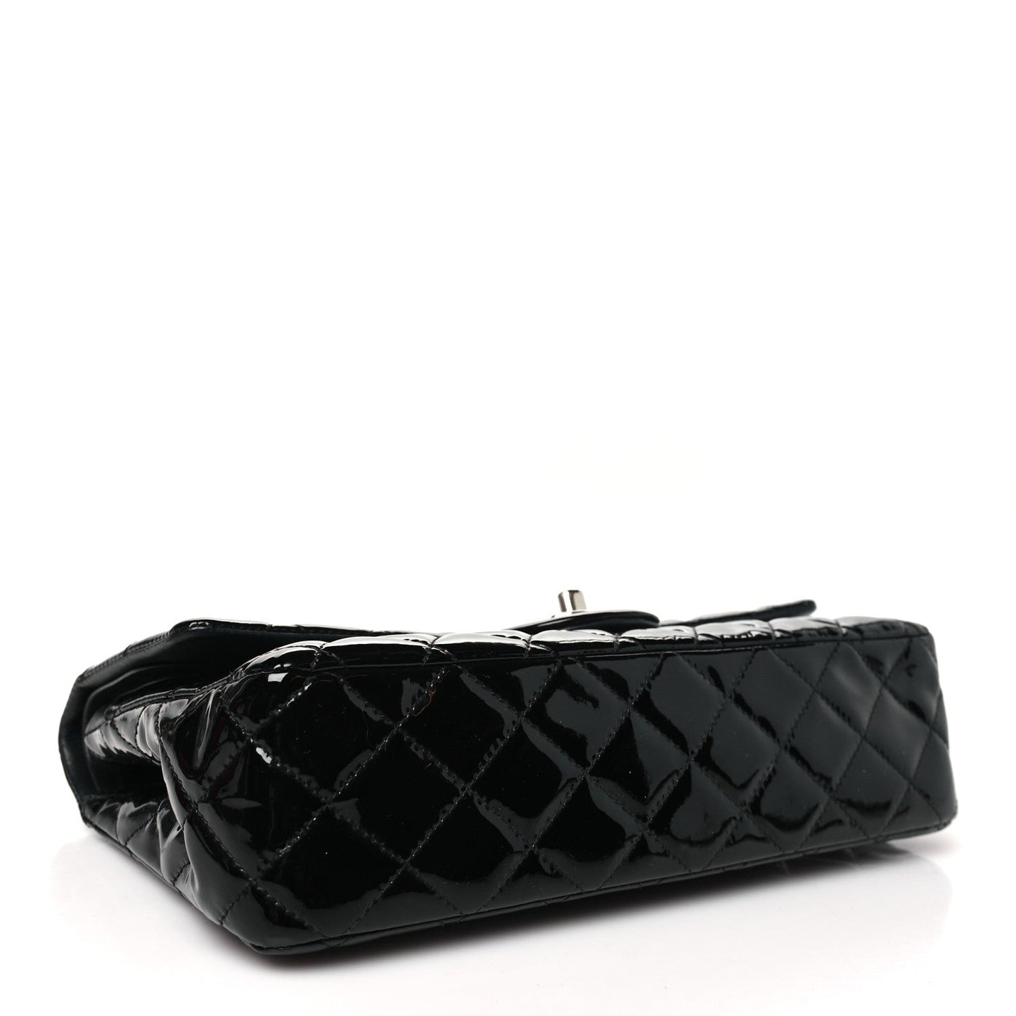 Chanel Patent Quilted Medium Double Flap Black