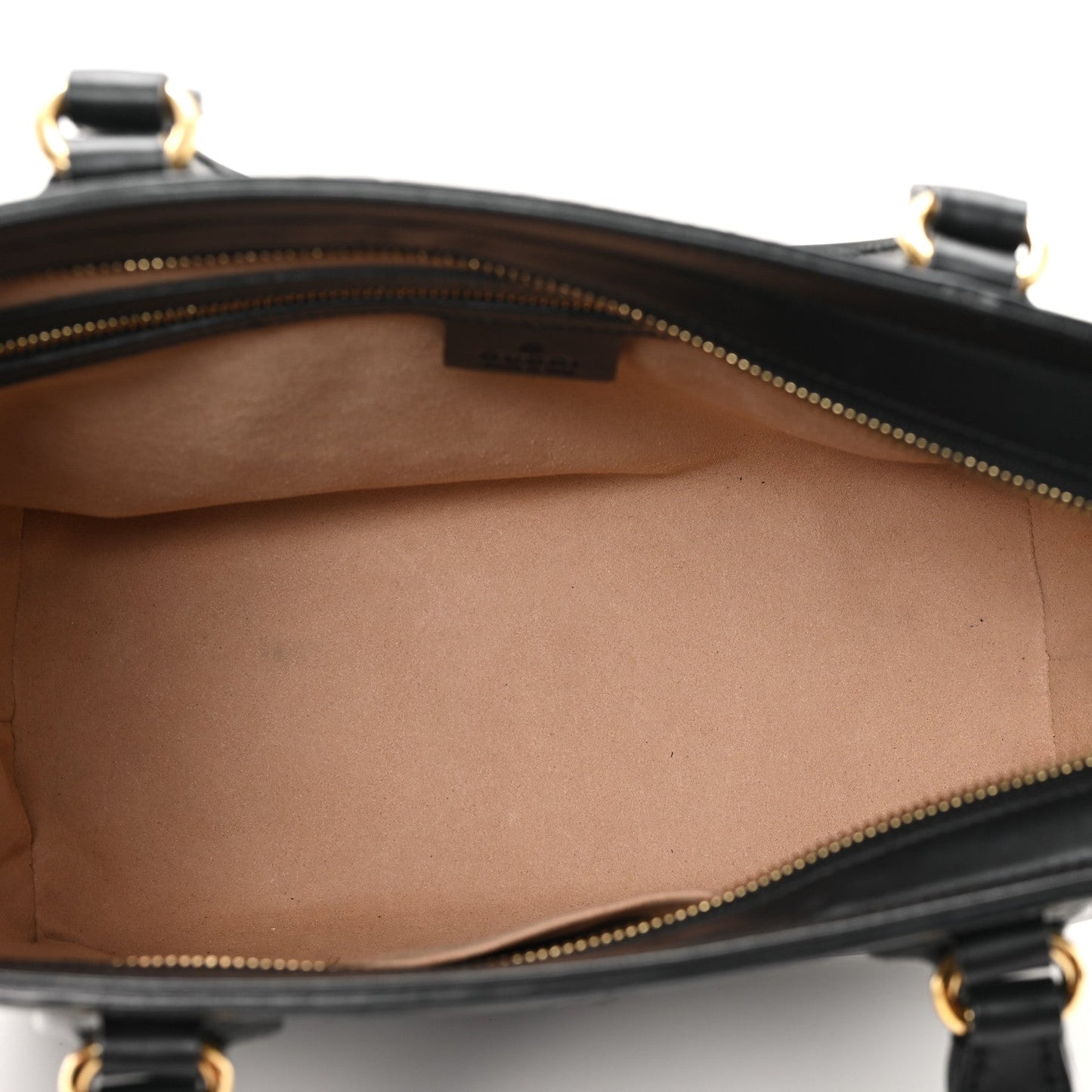 Gucci ssima Small Zippered Bucket Tote Black
