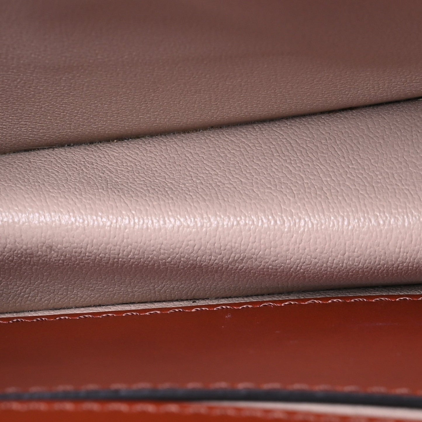 Chloe Shiny Goatskin Calfskin Mini Aby Chain Shoulder Bag Sepia Brown