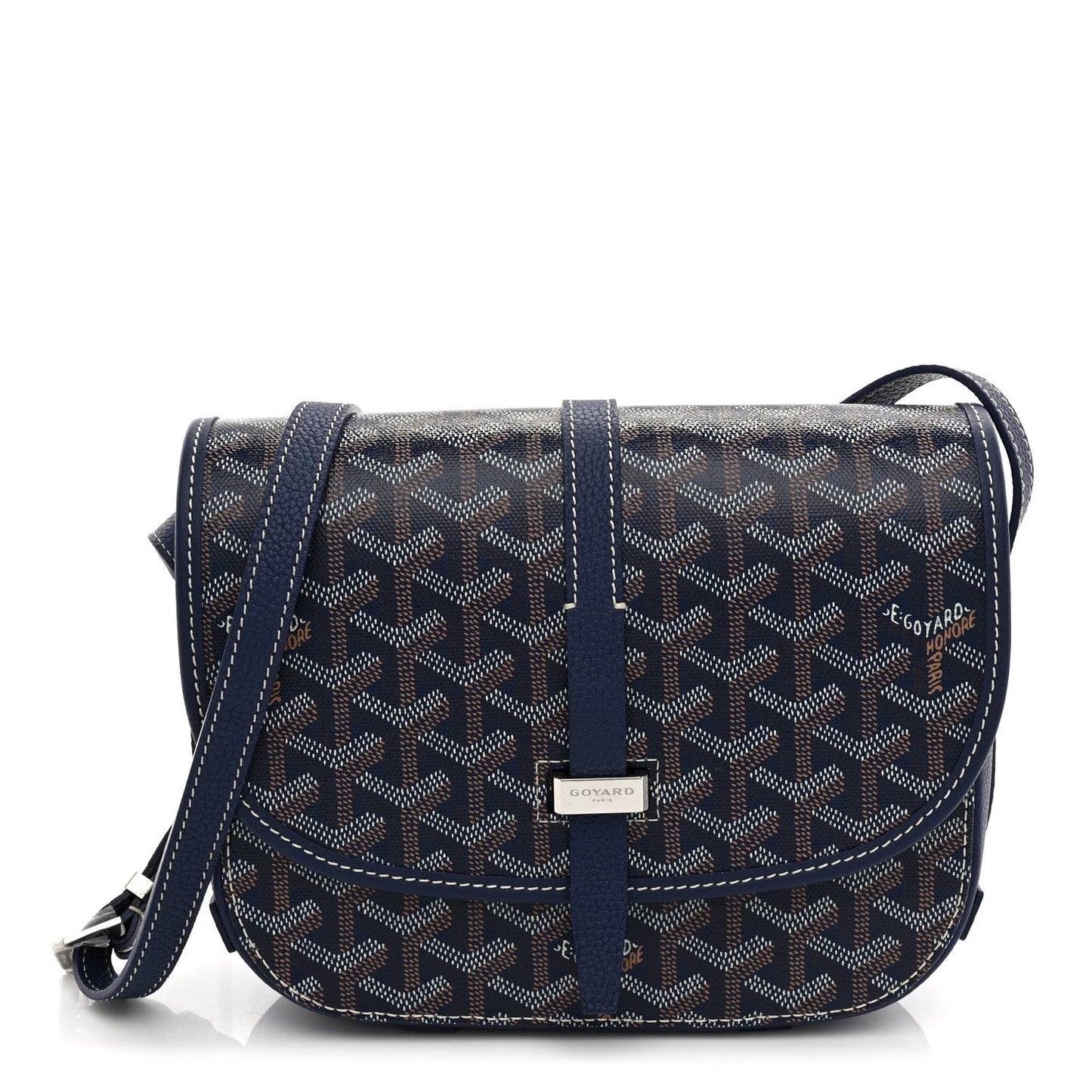 Goyard Goyardine Belvedere II PM Messenger Bag Navy