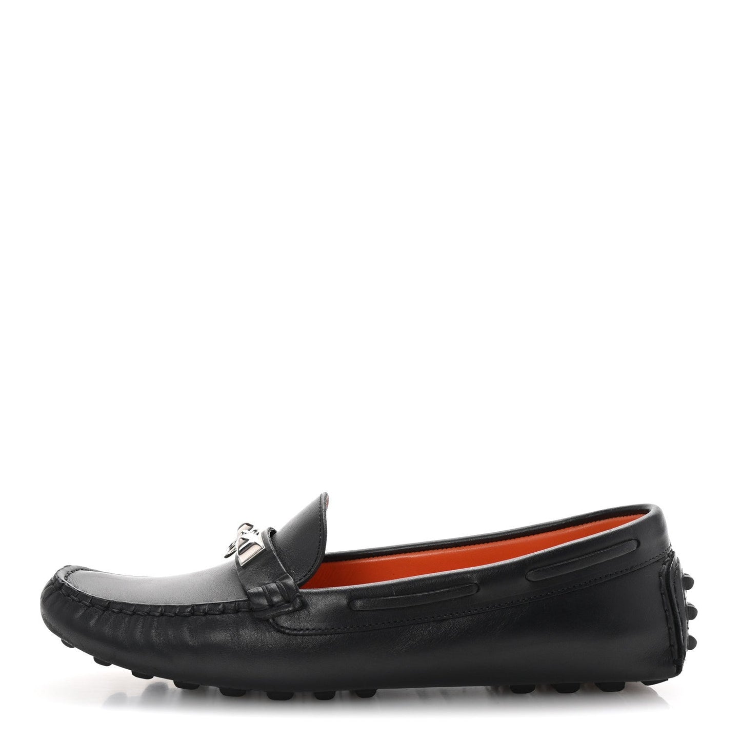 Hermes Supple Calfskin Mens Irving Driving Moccasin Loafers 37 Black