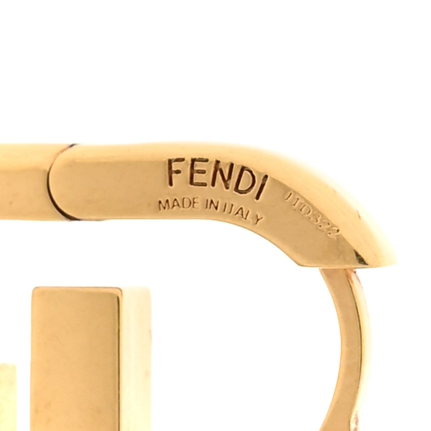 Fendi Metal FF O'Lock Single Earring Gold
