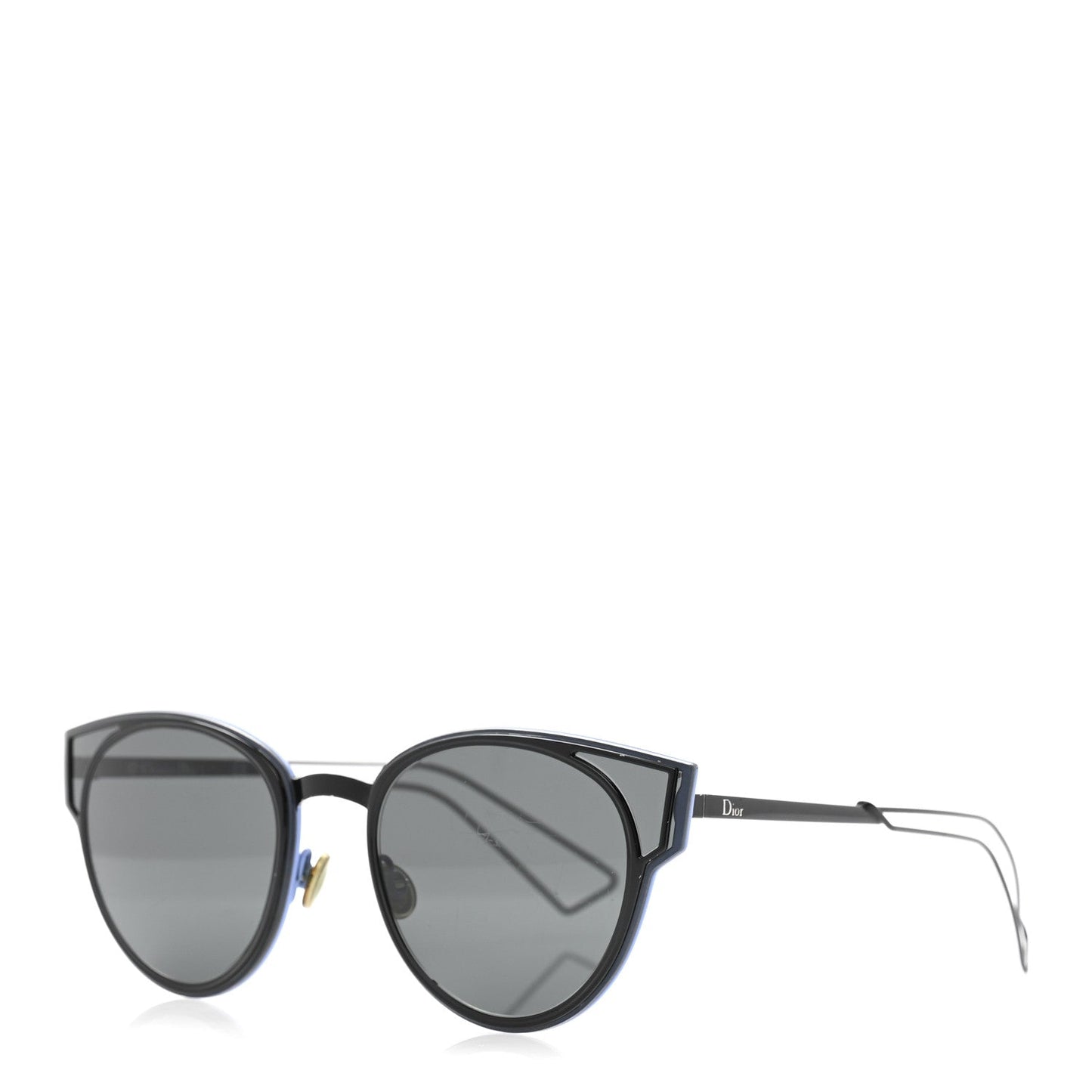 Christian Dior Sculpt Cat Eye Sunglasses Black Blue