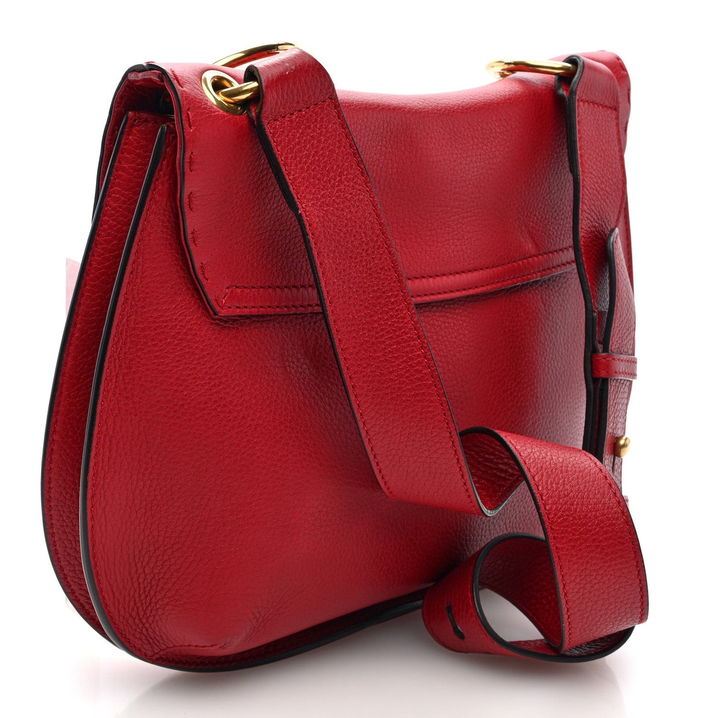 Gucci Cellarius Calfskin Feline GG Marmont Flap Shoulder Bag Vulcanic Red