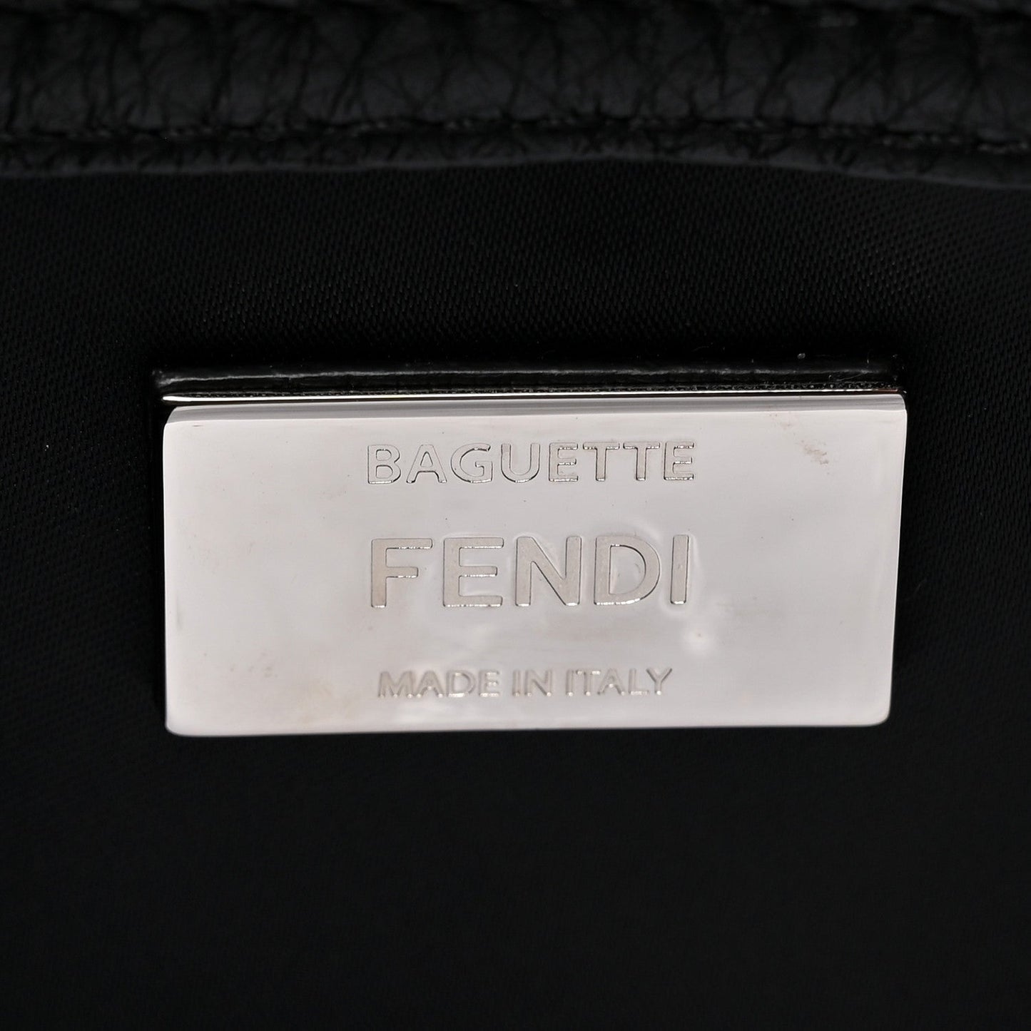 Fendi Econyl Cuoio Romano Multipocket Baguette Black