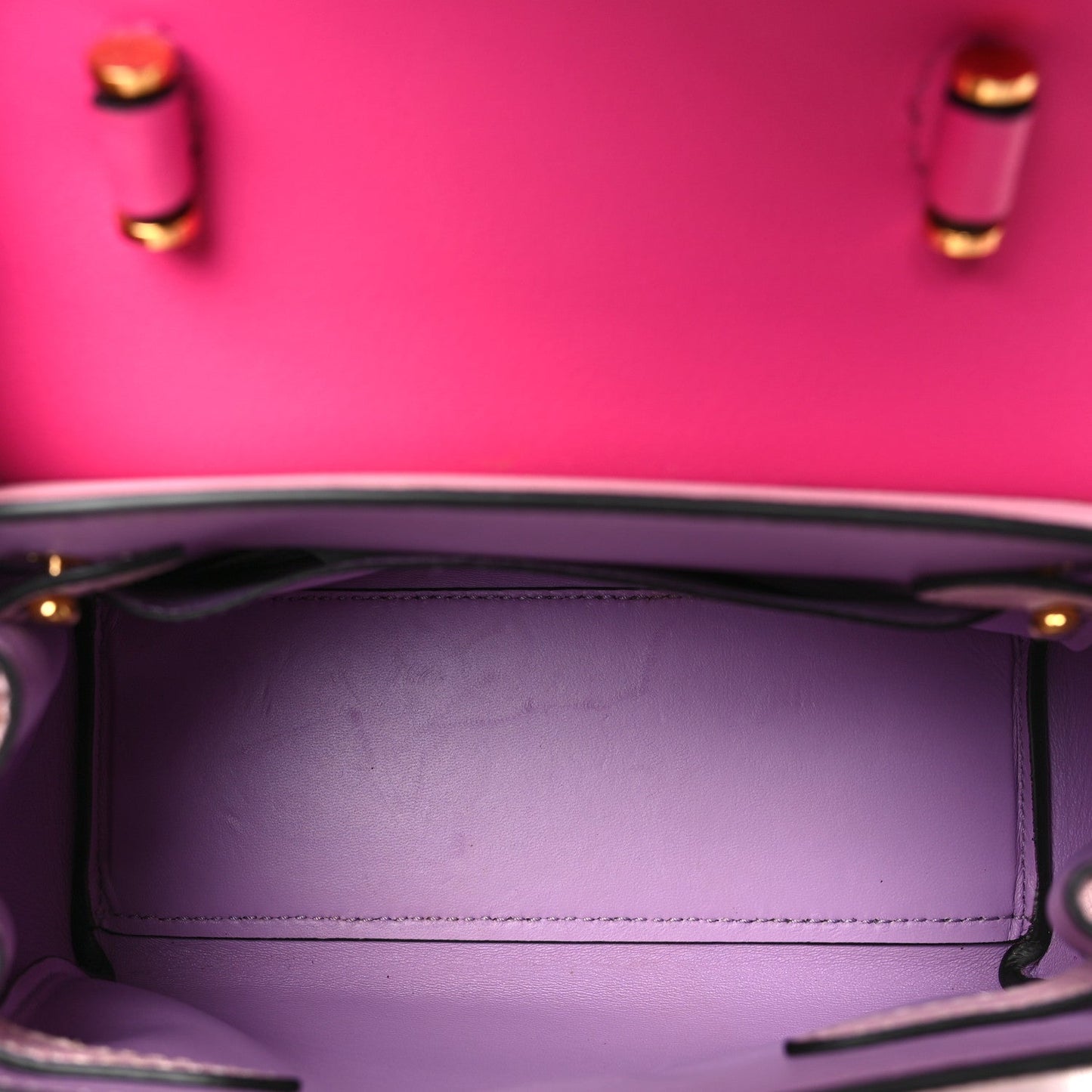 Versace Calfskin Medusa Small Top Handle Handbag Fuxia Light Pink