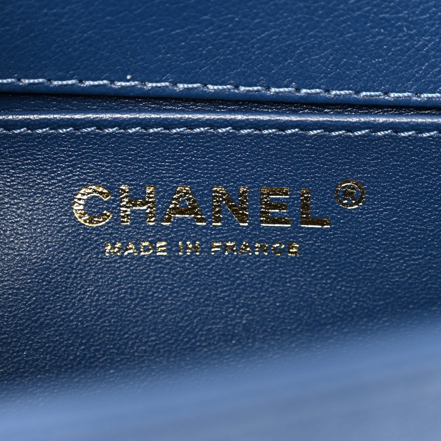 Chanel Lambskin Quilted Medium Top Handle Boy Flap Dark Blue