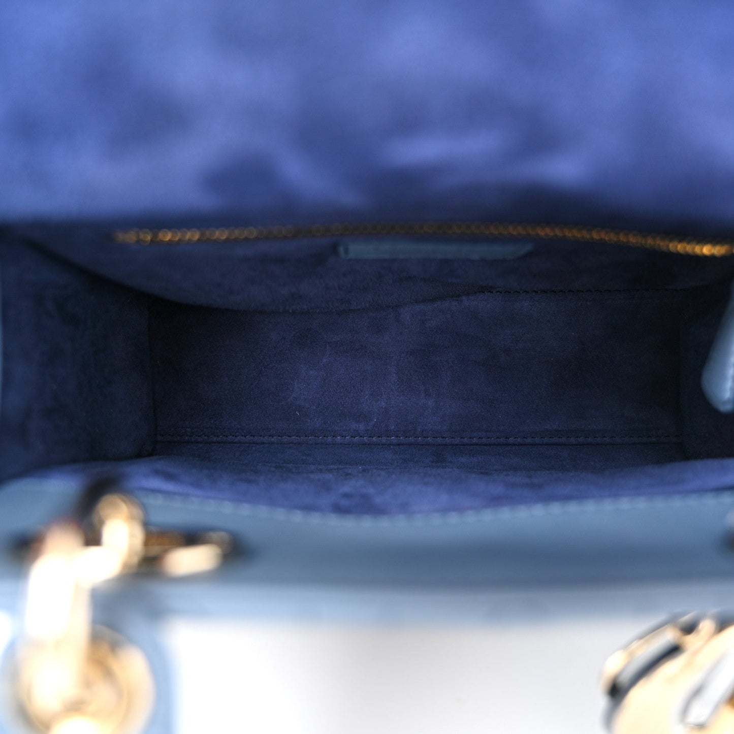 Christian Dior Lambskin Cannage Gradient Small My ABCDior Lady Dior Indigo Blue