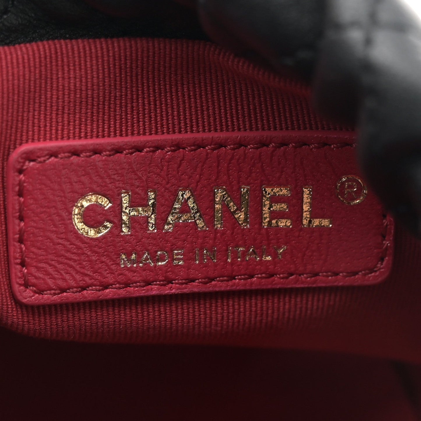 Chanel Calfskin Quilted Pearl Mini About Pearls Drawstring Bucket Bag Black