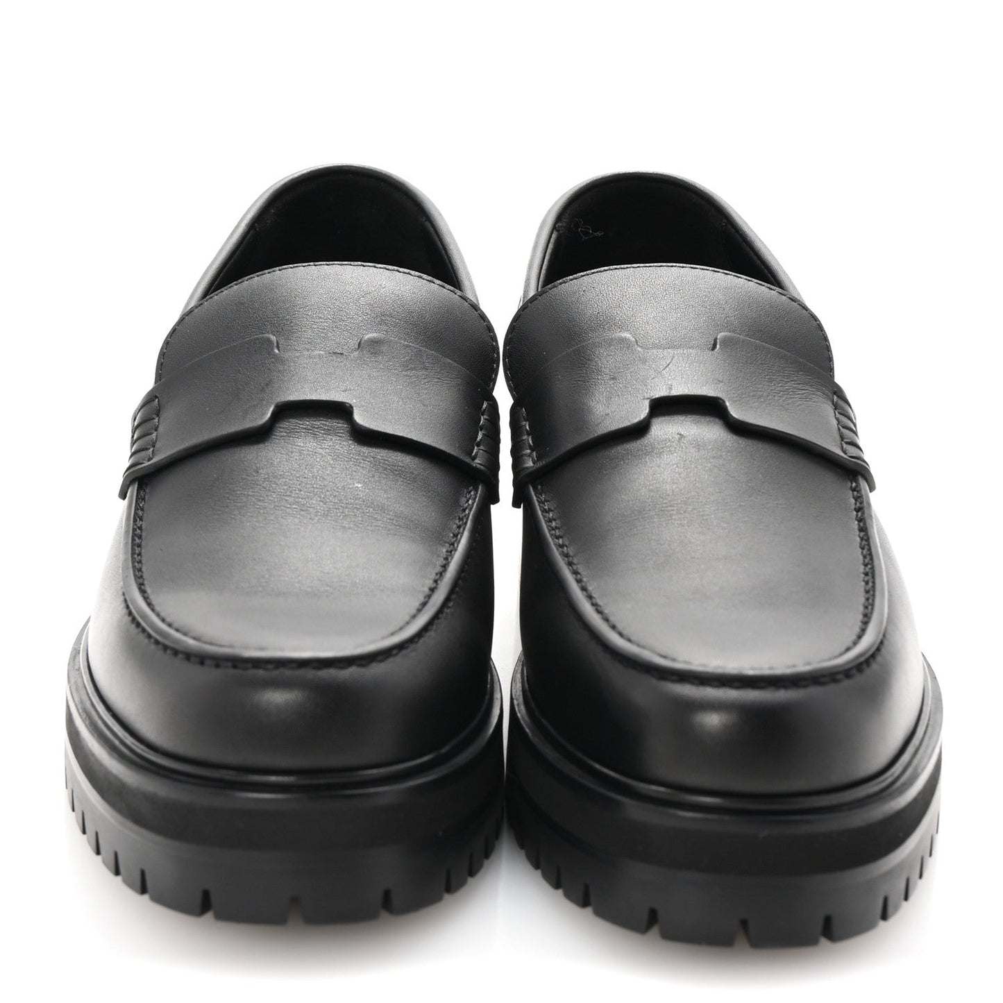 Hermes Calfskin Ivy Loafer 38 Black