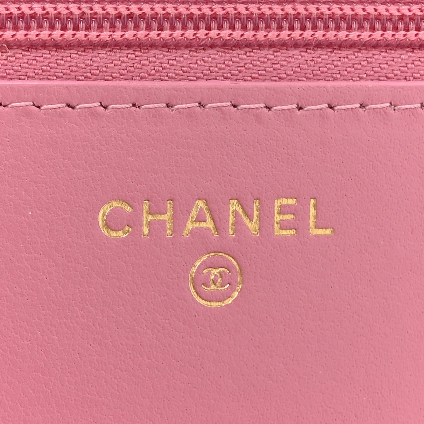 Chanel Tweed Quilted Wallet On Chain WOC Pink