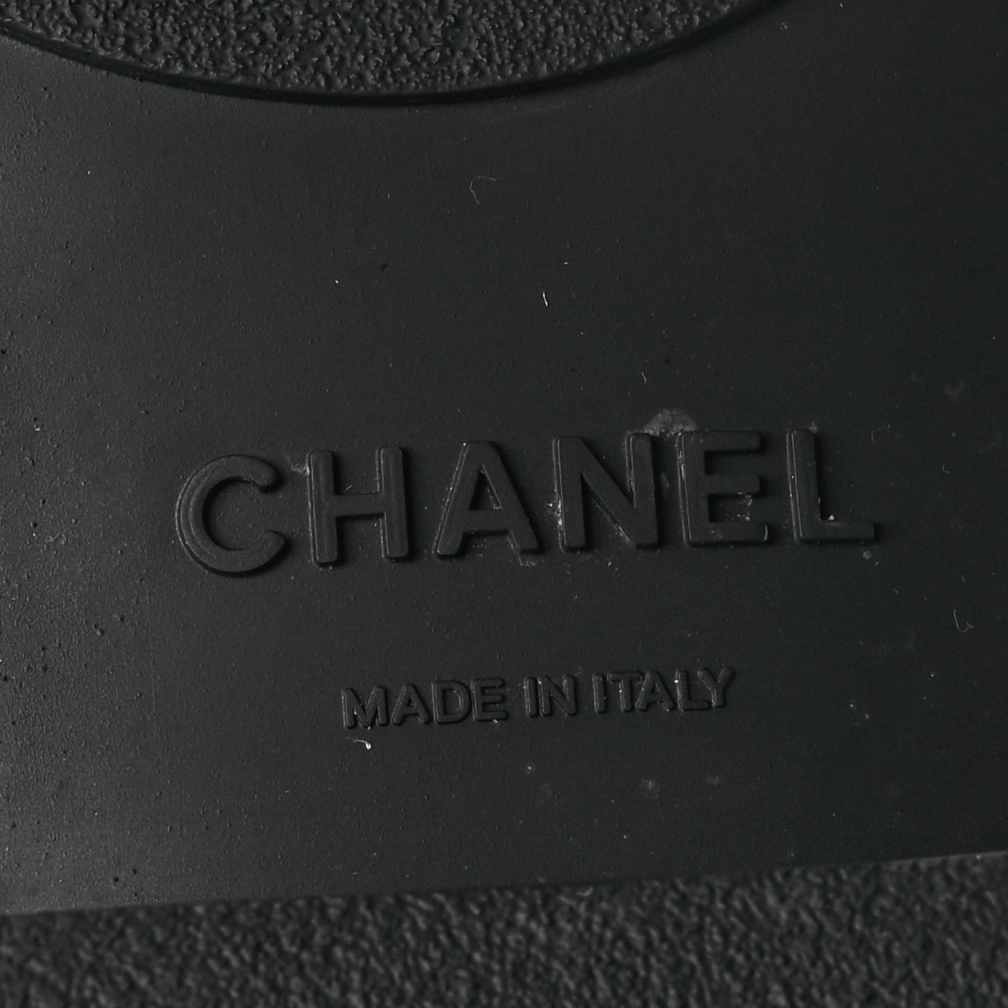 Chanel Tweed Pearl Combat Short Boots 38 Purple Black