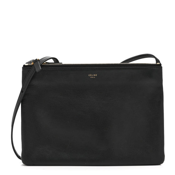 Chanel Liege Calfskin Large Trio Crossbody Bag Black
