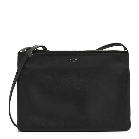 Chanel Liege Calfskin Large Trio Crossbody Bag Black