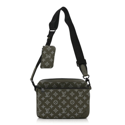 Louis Vuitton Monogram Shadow G65 Trio Messenger Olive Green