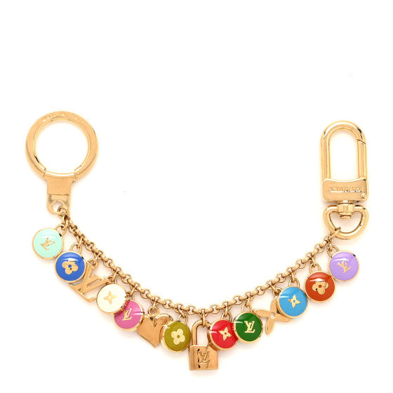 Louis Vuitton Metal Enamel Pastilles Key Chain Bag Charm Multicolor