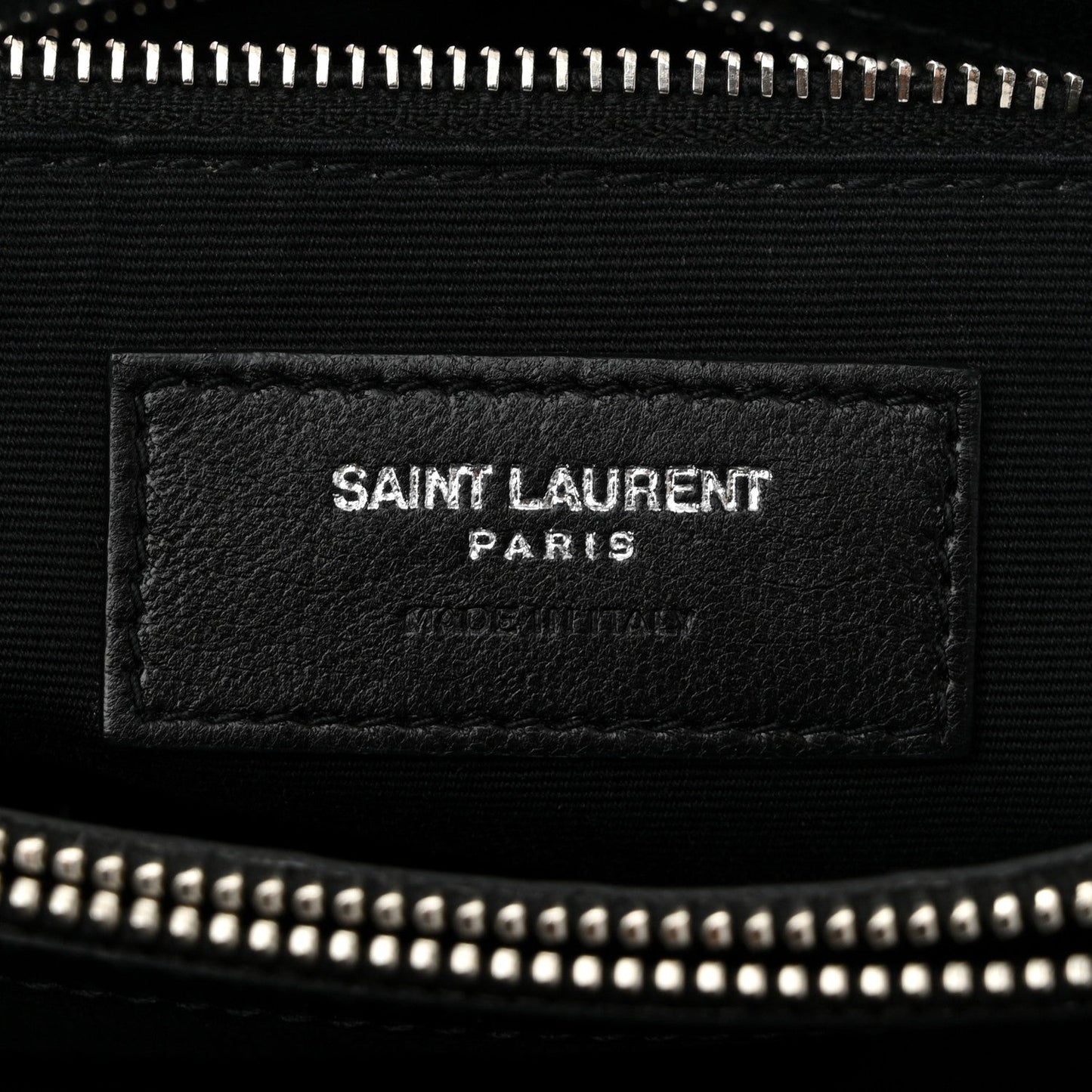 Saint Laurent Calfskin Y Quilted Monogram Medium Loulou Chain Satchel Black