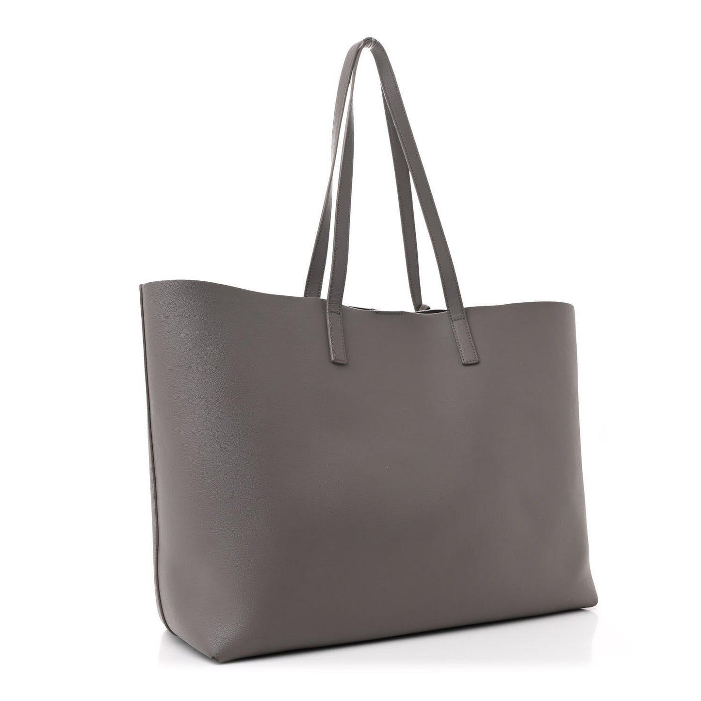 Saint Laurent Calfskin Large Shopping Tote Fog