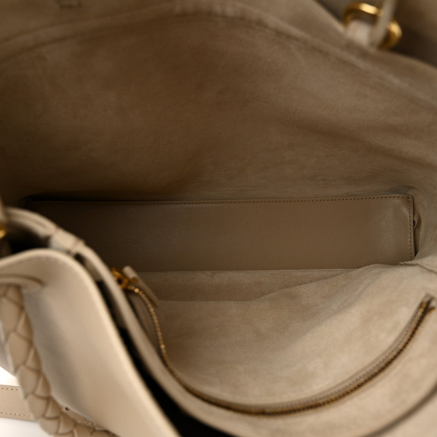 Bottega Veneta Silky Calfskin Medium Ciao Ciao Ecru