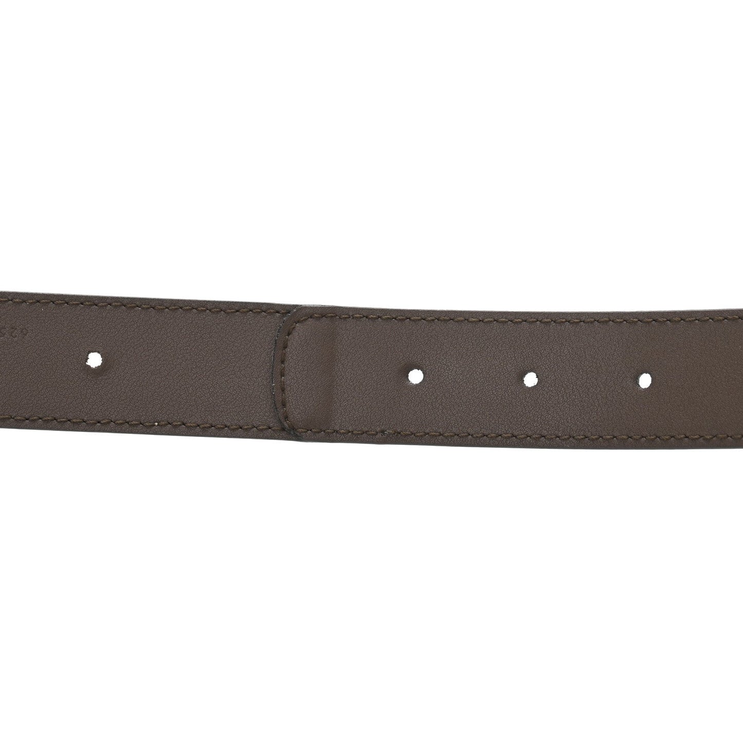Gucci GG Supreme Monogram Matte Plutone Calfskin Double G 30mm Belt 80 32 Beige Ebony New Acero